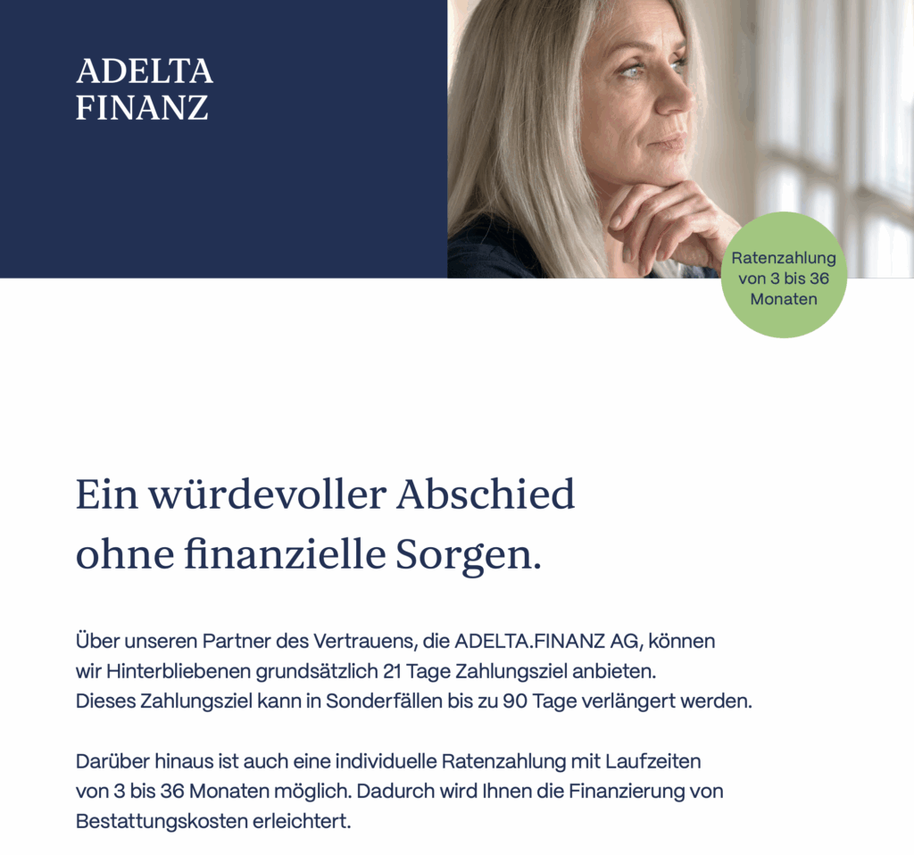 Ratenzahlung Bestatter in Dortmund